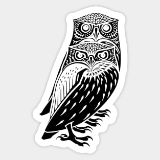 Vintage Owls Sticker